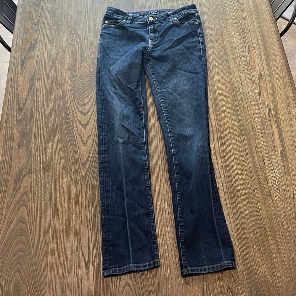 Kate Spade Perry Street Play Hooky Straight Jeans Denim Dark Wash Blue Size 27